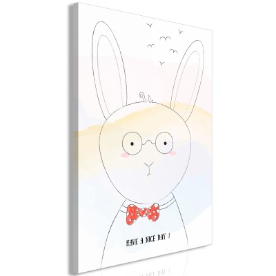 Πίνακας ζε καμβά - Greetings from Rabbit (1 Part) Vertical