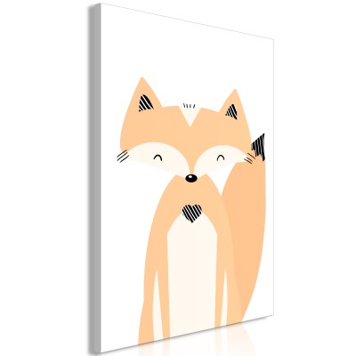 Πίνακας ζε καμβά - Happy Fox (1 Part) Vertical