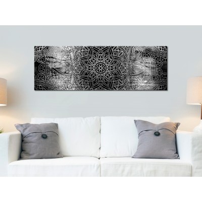 Πίνακας ζε καμβά - Mandala: Grey Depths