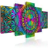 Πίνακας ζε καμβά - Mandala: Peacock Feathers
