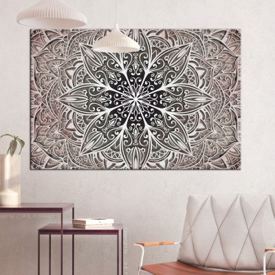 Πίνακας ζε καμβά - Oriental Flowers (1 Part) Narrow Pink