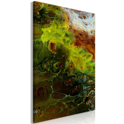 Πίνακας ζε καμβά - Green Elements (1 Part) Vertical