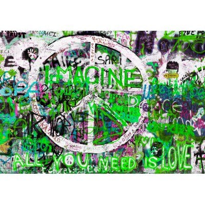 Φωτοταπετσαρία - Green Graffiti