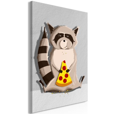 Πίνακας ζε καμβά - Gourmand Raccoon (1 Part) Vertical