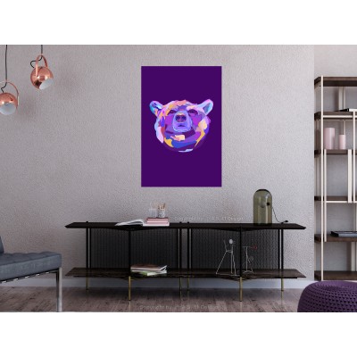 Πίνακας ζε καμβά - Colourful Bear (1 Part) Vertical