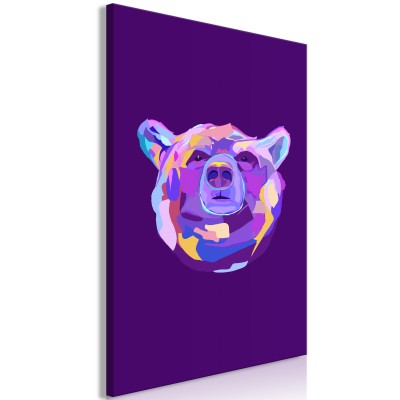 Πίνακας ζε καμβά - Colourful Bear (1 Part) Vertical