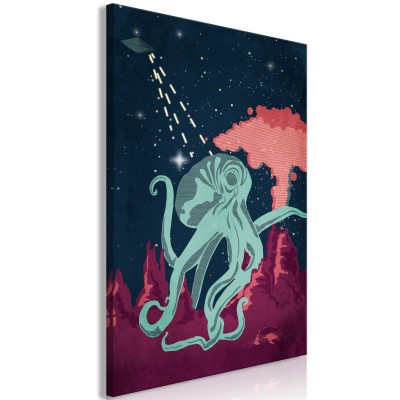 Πίνακας ζε καμβά - Space Octopus (1 Part) Vertical