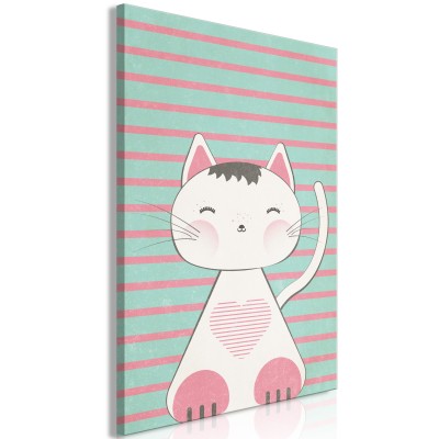 Πίνακας ζε καμβά - Striped Kitten (1 Part) Vertical