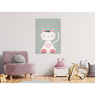 Πίνακας ζε καμβά - Striped Kitten (1 Part) Vertical