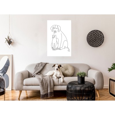 Πίνακας ζε καμβά - Best Friends (1 Part) Vertical