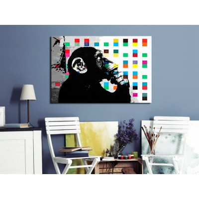 Πίνακας ζε καμβά - Banksy The Thinker Monkey