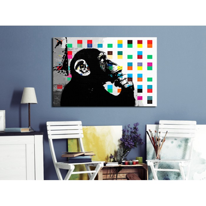Πίνακας ζε καμβά - Banksy The Thinker Monkey