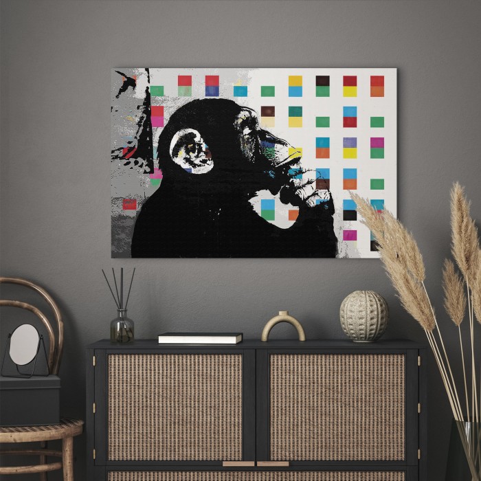 Πίνακας ζε καμβά - Banksy The Thinker Monkey