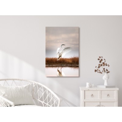 Πίνακας ζε καμβά - Autumn by the Lake (1 Part) Vertical