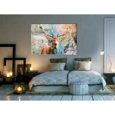 Πίνακας ζε καμβά - Deer on Wood