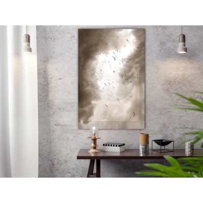 Πίνακας ζε καμβά - Birds in the Clouds (1 Part) Vertical