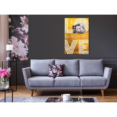 Πίνακας ζε καμβά - I Love You like You Love Me (1 Part) Vertical