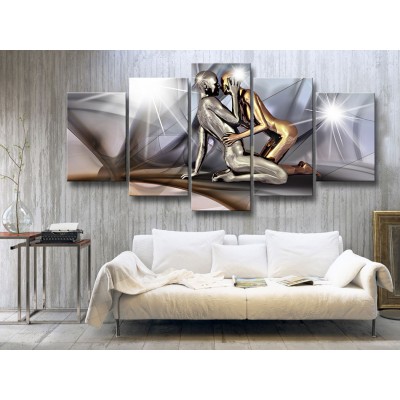 Πίνακας ζε καμβά - Gold couple