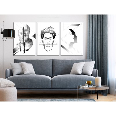 Πίνακας ζε καμβά - Facial Composition (3 Parts)