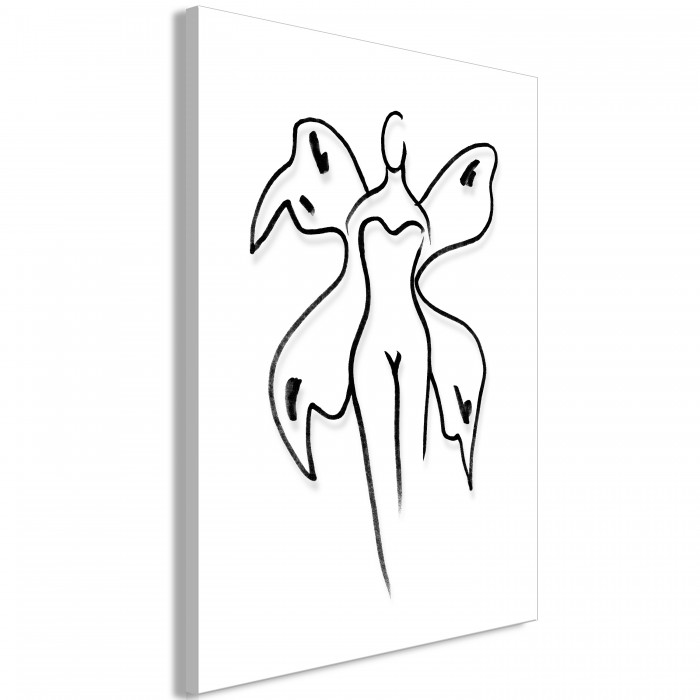 Πίνακας ζε καμβά - Butterfly Woman (1 Part) Vertical