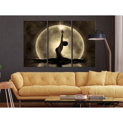 Πίνακας ζε καμβά - Twine (3 Parts) Golden