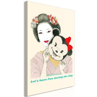 Πίνακας ζε καμβά - Funny Geiko (1 Part) Vertical