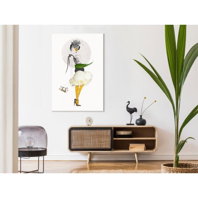 Πίνακας ζε καμβά - Yellow Stocking (1 Part) Vertical