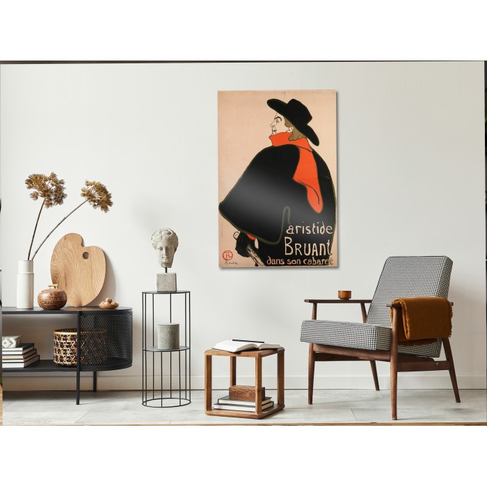Πίνακας ζε καμβά - Aristide Bruant: Dans son cabaret (1 Part) Vertical