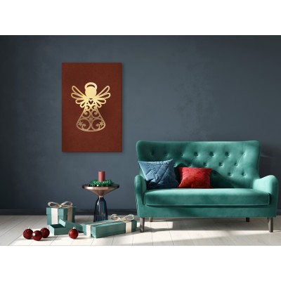 Πίνακας ζε καμβά - Angelic Gold (1 Part) Vertical