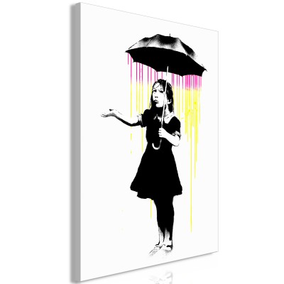 Πίνακας ζε καμβά - Girl with Umbrella (1 Part) Vertical