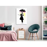 Πίνακας ζε καμβά - Girl with Umbrella (1 Part) Vertical