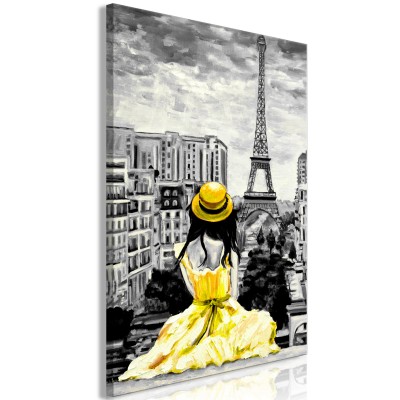 Πίνακας ζε καμβά - Paris Colour (1 Part) Vertical Yellow