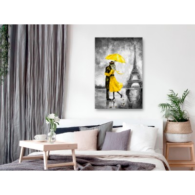 Πίνακας ζε καμβά - Paris Fog (1 Part) Vertical Yellow