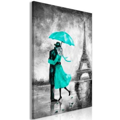Πίνακας ζε καμβά - Paris Fog (1 Part) Vertical Green