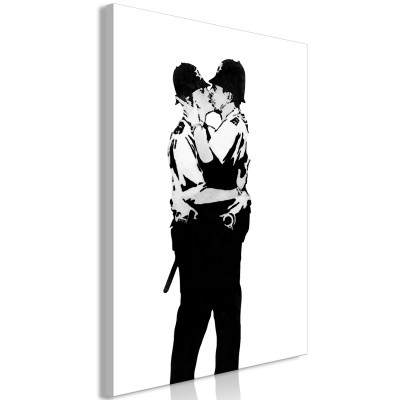 Πίνακας ζε καμβά - Kissing Coppers (1 Part) Vertical