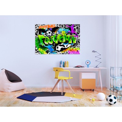 Πίνακας ζε καμβά - Football Graffiti (1 Part) Wide