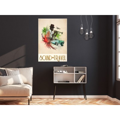 Πίνακας ζε καμβά - Sound Travel (1 Part) Vertical