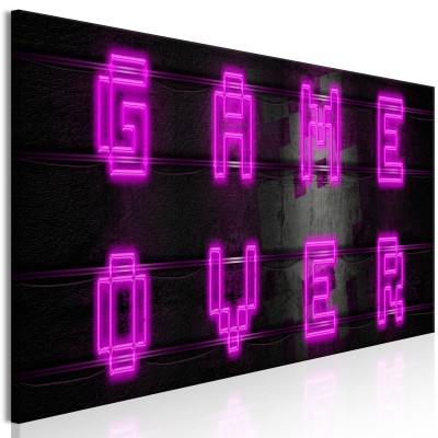 Πίνακας ζε καμβά - Pink Neon (1 Part) Narrow
