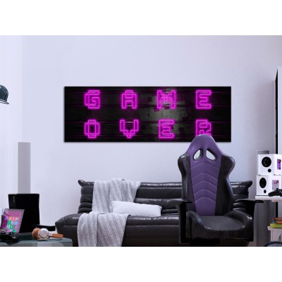 Πίνακας ζε καμβά - Pink Neon (1 Part) Narrow
