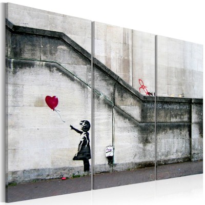 Πίνακας ζε καμβά - Girl With a Balloon by Banksy