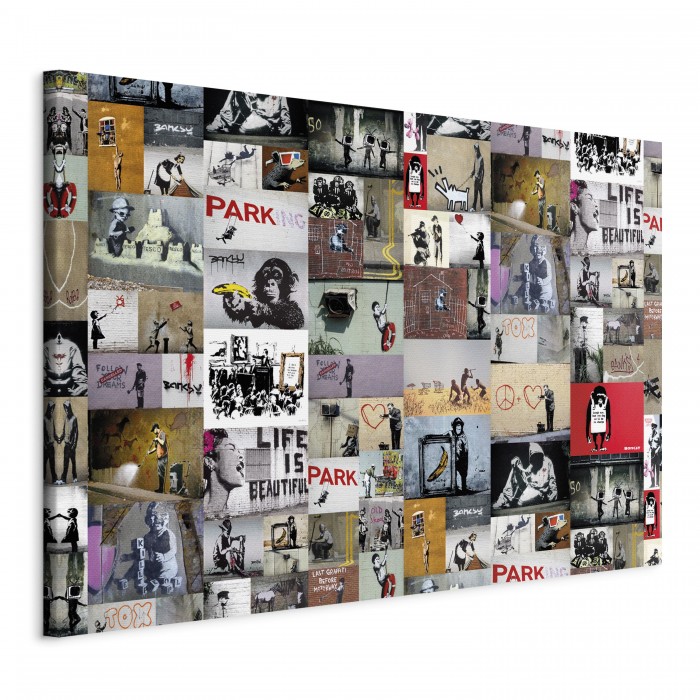 Πίνακας ζε καμβά - Art of Collage: Banksy