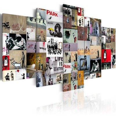 Πίνακας ζε καμβά - Art of Collage: Banksy IV