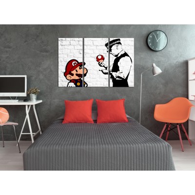 Πίνακας ζε καμβά - Mario Bros (Banksy)