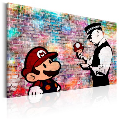 Πίνακας ζε καμβά - Banksy: Colourful Brick
