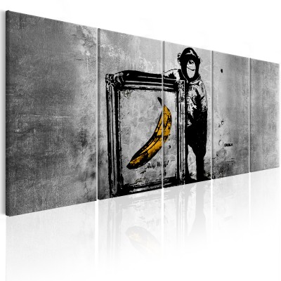 Πίνακας ζε καμβά - Banksy: Monkey with Frame