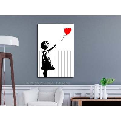Πίνακας ζε καμβά - Cut Banksy (1 Part) Vertical