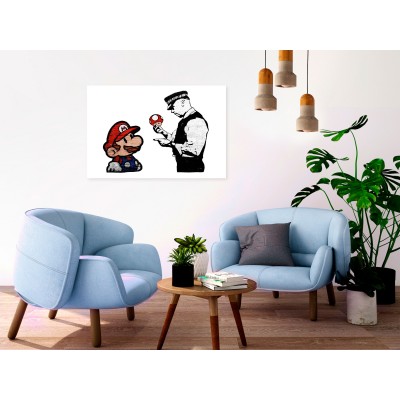 Πίνακας ζε καμβά - Banksy: Mushroom Picker (1 Part) Wide