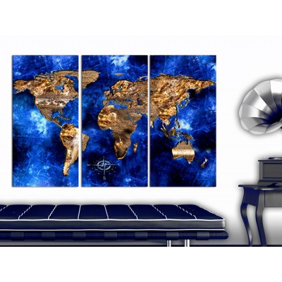 Πίνακας σε φελλό - Golden Continents
