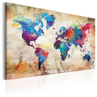 Πίνακας σε φελλό - World Map: Urban Style