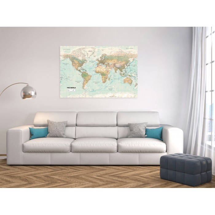 Πίνακας ζε καμβά - World Map: Beautiful World